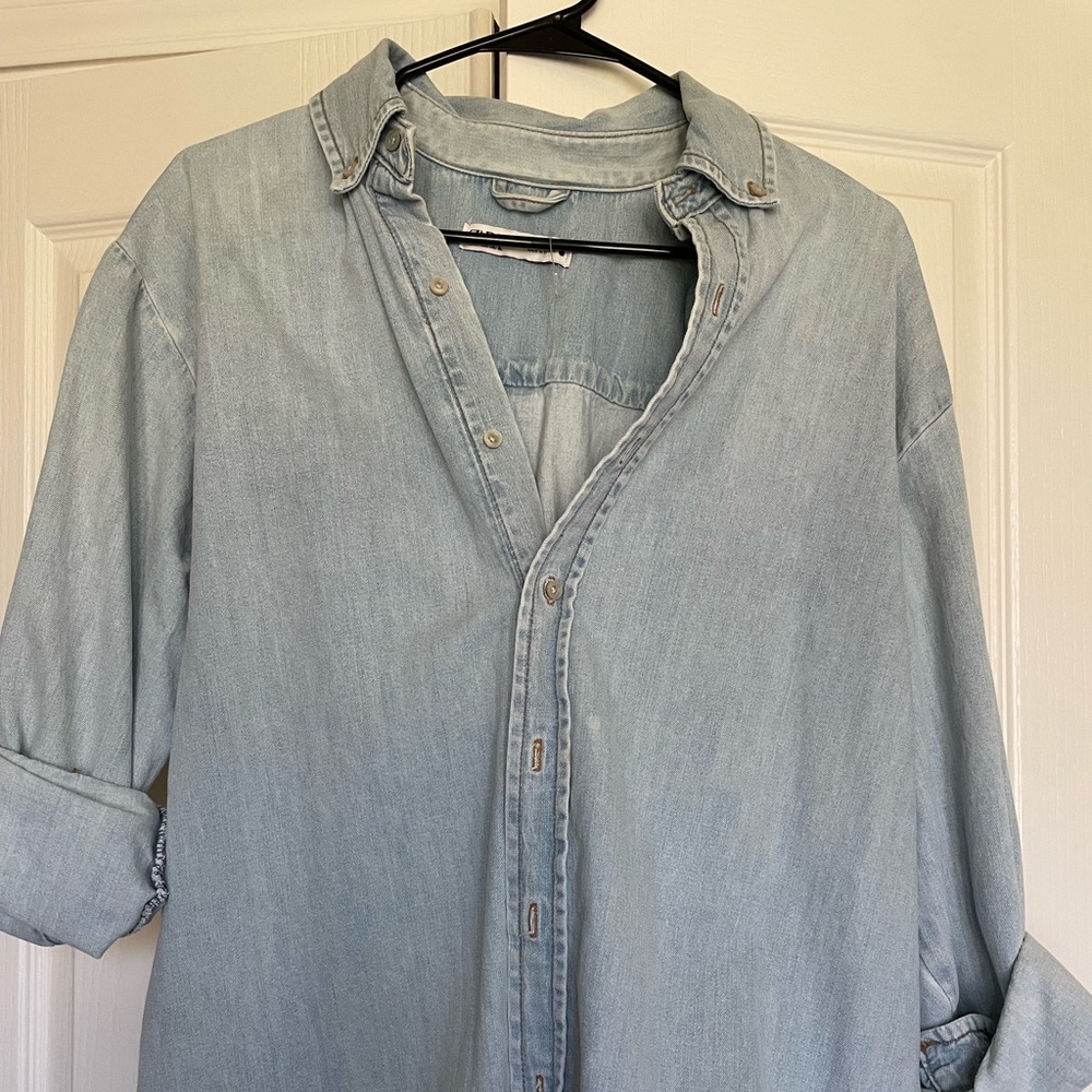 Zara Light Blue Button Down Shirt